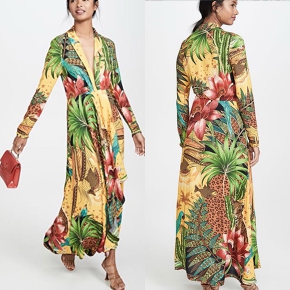 FARM Rio Tropical Dreams Maxi Dress Size Large NWT - Picture 4 of 10